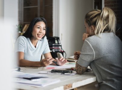 Women talking together